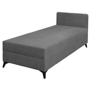 KONDELA Isib 90 čalúnená jednolôžková posteľ (váľanda) tmavosivá vyobraziť