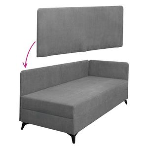 KONDELA Isib bočnica k jednolôžkovej posteli (váľande) tmavosivá vyobraziť