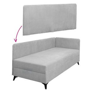 KONDELA Isib bočnica k jednolôžkovej posteli (váľande) svetlosivá vyobraziť