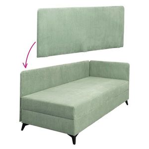 KONDELA Isib bočnica k jednolôžkovej posteli (váľande) zelená vyobraziť