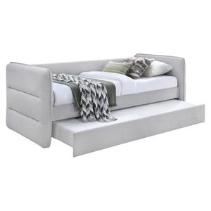 KONDELA Trinia rozkladacia posteľ s prístelkou sivá vyobraziť