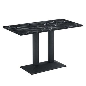 KONDELA Rinaldo Typ 2 jedálenský bistro stôl 120x60 cm čierny mramor / čierna vyobraziť