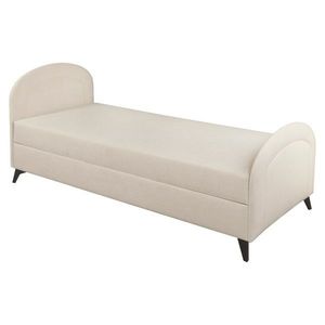 KONDELA Pigo čalúnená jednolôžková posteľ (váľanda) béžová vyobraziť