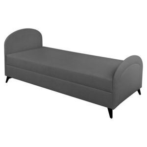 KONDELA Pigo čalúnená jednolôžková posteľ (váľanda) sivá vyobraziť