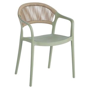 KONDELA Lexton záhradná stolička zelená / béžová vyobraziť