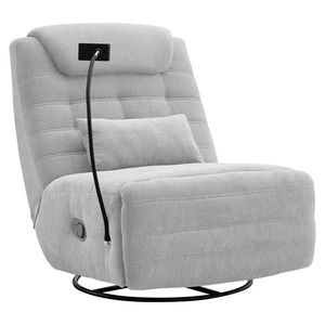 KONDELA Umbro otočné hojdacie kreslo svetlosivá vyobraziť