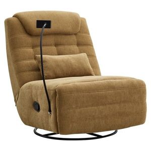 KONDELA Umbro otočné hojdacie kreslo horčicová vyobraziť