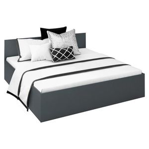 KONDELA Doli manželská posteľ s kovovým roštom grafit vyobraziť