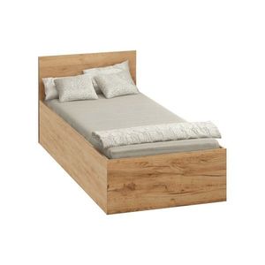 KONDELA Doli jednolôžková posteľ s kovovým roštom dub craft zlatý vyobraziť