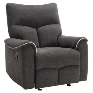 KONDELA Nader relaxačné kreslo tmavosivá / svetlosivá vyobraziť