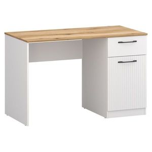 KONDELA Velis 1D1S/120 pc stôl biela / dub evoke vyobraziť