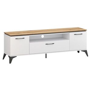 KONDELA Velis 2D1S/170 tv stolík biela / dub evoke vyobraziť