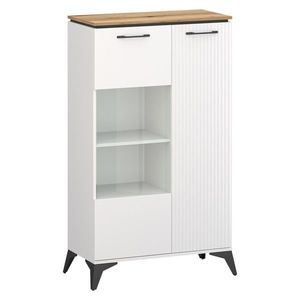 KONDELA Velis 1D1W nízka vitrína biela / dub evoke vyobraziť