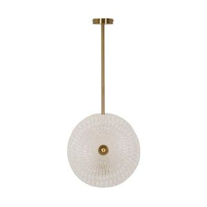 Závesné svietidlo v zlatej farbe so skleneným tienidlom Glass – Mauro Ferretti vyobraziť