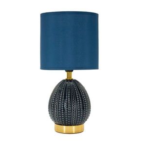 Modrá keramická stolová lampa s textilným tienidlom (výška 30, 5 cm) Flavi – Mauro Ferretti vyobraziť