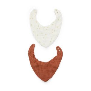 Krémovobiele/v terakotovej farbe bavlnené podbradníky v súprave 2 ks Olna – Kave Home vyobraziť