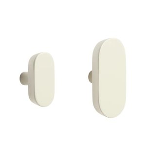 Krémovobiele nástenné nerezové háčiky v súprave 2 ks Arely – Kave Home vyobraziť