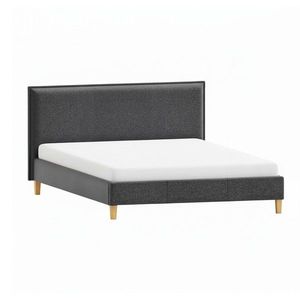 Tmavosivá čalúnená dvojlôžková posteľ s roštom 180x200 cm Tina – Ropez vyobraziť