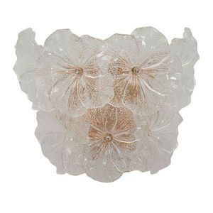 Sklenené nástenné svietidlo v zlatej farbe Ibiscus – Mauro Ferretti vyobraziť