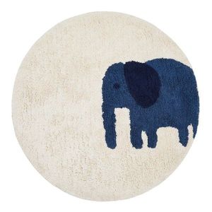 Slonovinový prateľný/ručne tkaný bavlnený detský koberec ø100 cm Tandani – Kave Home vyobraziť