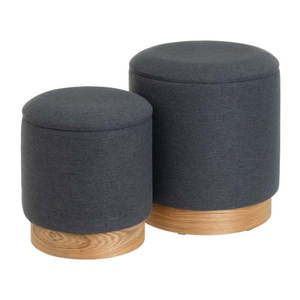 Tmavosivé taburety v súprave 2 ks – Casa Selección vyobraziť