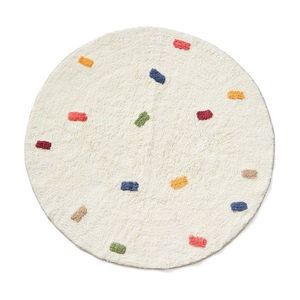 Krémovobiely bavlnený detský koberec ø100 cm Epifania – Kave Home vyobraziť