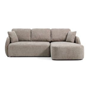 Taupe ženilková rozkladacia rohová pohovka (pravý roh/s leňoškou) Laira – Kave Home vyobraziť