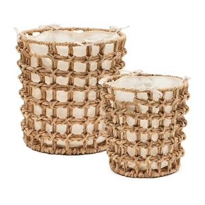 Košíky v súprave 2 ks z vodného hyacintu ø 38x38 cm Dilam – Kave Home vyobraziť