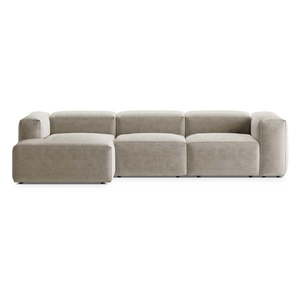 Béžová rohová pohovka (ľavý roh/s leňoškou) Bergamo – Cosmopolitan Design vyobraziť