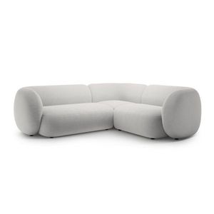 Svetlosivá zamatová rohová pohovka (pravý roh/do L) Kate – Micadoni vyobraziť