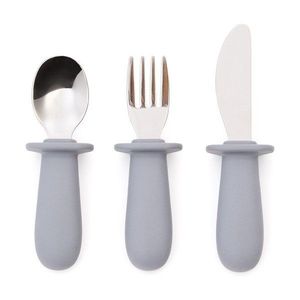 Modrý plastový/zo silikónu detský príbor 3 ks Lili – Kave Home vyobraziť