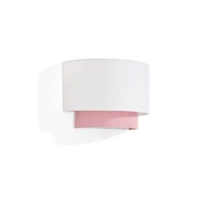 Biele/svetloružové detské nástenné svietidlo s textilným tienidlom Bianella – Kave Home vyobraziť
