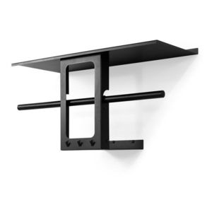 Čierny oceľový nástenný vešiak s poličkou 70 cm Luno Small – Spinder Design vyobraziť