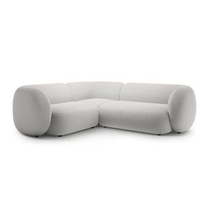 Svetlosivá zamatová rohová pohovka (ľavý roh/do L) Kate – Micadoni vyobraziť