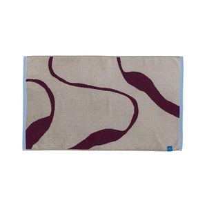 Vínovočervená/sivobéžová kúpeľňová predložka do sprchy z bio bavlny 50x80 cm Nova Arte – Mette Ditmer Denmark vyobraziť