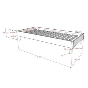 Biela jednolôžková posteľ z bukového dreva bez čela s roštom 90x200 cm Forrest – Vipack vyobraziť