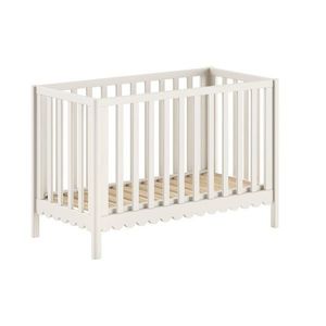 Béžová postieľka z borovicového dreva s nastaviteľnou výškou 60x120 cm Swingo – Vipack vyobraziť