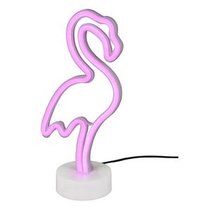 Biela LED stolová lampa (výška 29 cm) Flamingo - Reality vyobraziť