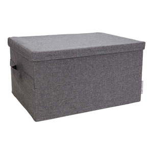 Sivý látkový úložný box s vekom 45x34x25 cm Soft Storage – Bigso vyobraziť
