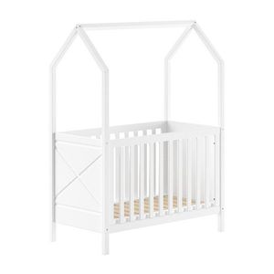 Biela postieľka z borovicového dreva s nastaviteľnou výškou 60x120 cm Scott – Vipack vyobraziť