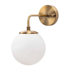 Biele/v mosadznej farbe nástenné svietidlo ø 15 cm Viran – Opviq lights vyobraziť