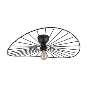 Matne čierne stropné svietidlo ø 60 cm Chapeau – Reality vyobraziť