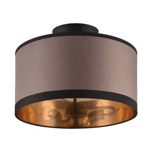 Čierno-hnedé stropné svietidlo ø 30 cm Davos – Reality vyobraziť