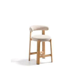 Béžová/v svetlo prírodnej farbe barová stolička z jaseňového dreva (výška sedadla 65 cm) Granite – Kave Home vyobraziť