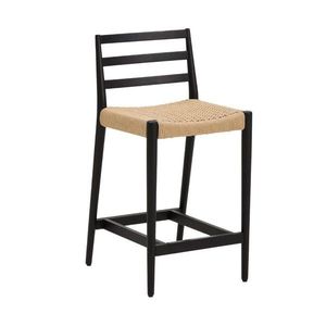 Čierna/v prírodnej farbe barová stolička z dubového dreva (výška sedadla 65 cm) Analy – Kave Home vyobraziť