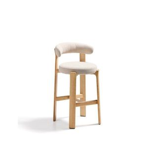 Béžová/v svetlo prírodnej farbe barová stolička z jaseňového dreva (výška sedadla 75 cm) Granite – Kave Home vyobraziť