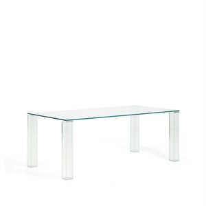 Sklenený jedálenský stôl 100x200 cm Adularia – Kave Home vyobraziť