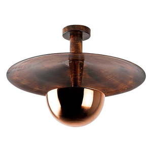 Stropné svietidlo v medenej farbe s kovovým tienidlom ø 48 cm Kurt – Opviq lights vyobraziť