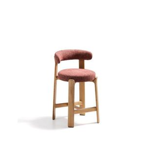 Barová stolička z jaseňového dreva v terakotovej farbe/v svetlo prírodnej farbe (výška sedadla 65 cm) Granite – Kave Home vyobraziť