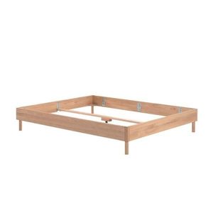 Dvojlôžková posteľ z dubového dreva bez čela bez roštu 160x200 cm v prírodnej farbe Forrest – Vipack vyobraziť